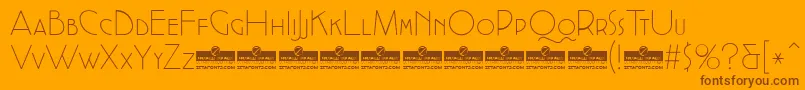 CocottealternateExtlightTrial Font – Brown Fonts on Orange Background