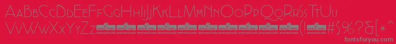 フォントCocottealternateExtlightTrial – 赤い背景に灰色の文字