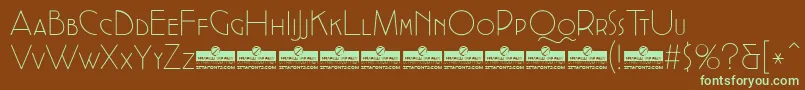 CocottealternateExtlightTrial Font – Green Fonts on Brown Background