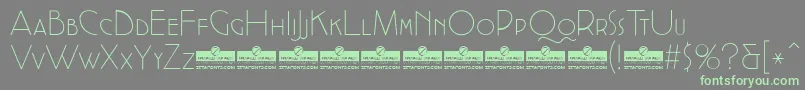 CocottealternateExtlightTrial Font – Green Fonts on Gray Background