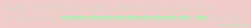 CocottealternateExtlightTrial Font – Green Fonts on Pink Background