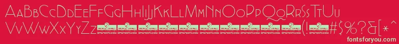 CocottealternateExtlightTrial Font – Green Fonts on Red Background