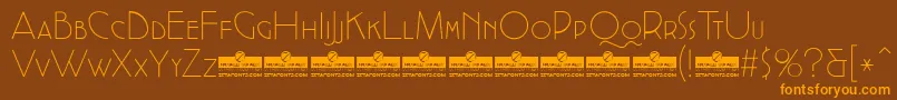 CocottealternateExtlightTrial Font – Orange Fonts on Brown Background