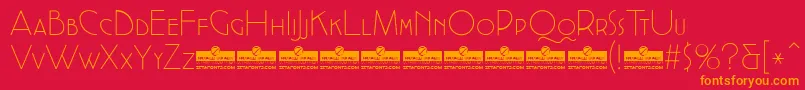 CocottealternateExtlightTrial Font – Orange Fonts on Red Background