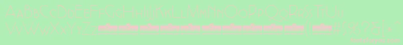 CocottealternateExtlightTrial Font – Pink Fonts on Green Background