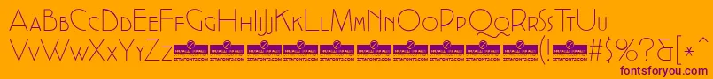 CocottealternateExtlightTrial Font – Purple Fonts on Orange Background