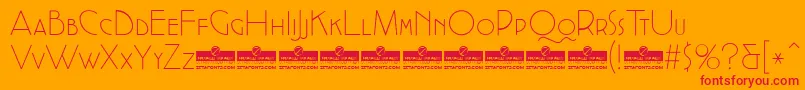 CocottealternateExtlightTrial Font – Red Fonts on Orange Background