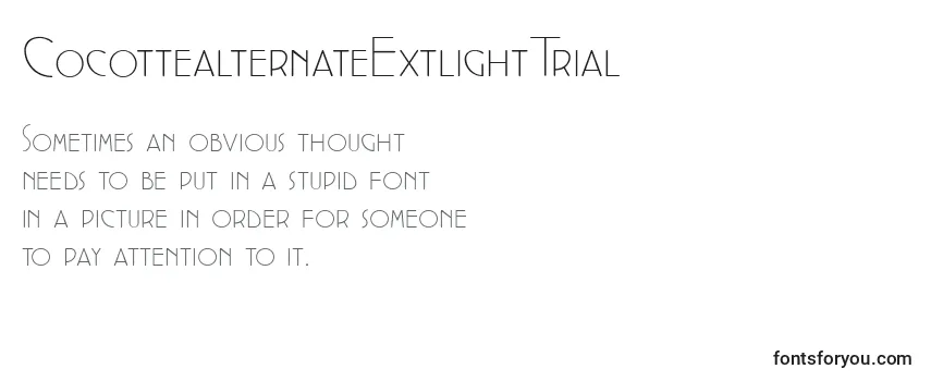 Шрифт CocottealternateExtlightTrial