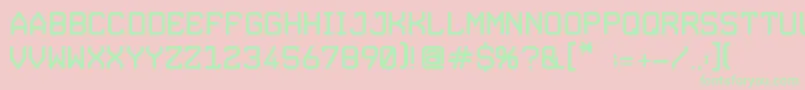 Dylova5tuff Font – Green Fonts on Pink Background