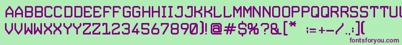 Dylova5tuff Font – Purple Fonts on Green Background