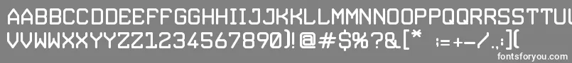 フォントDylova5tuff – 灰色の背景に白い文字