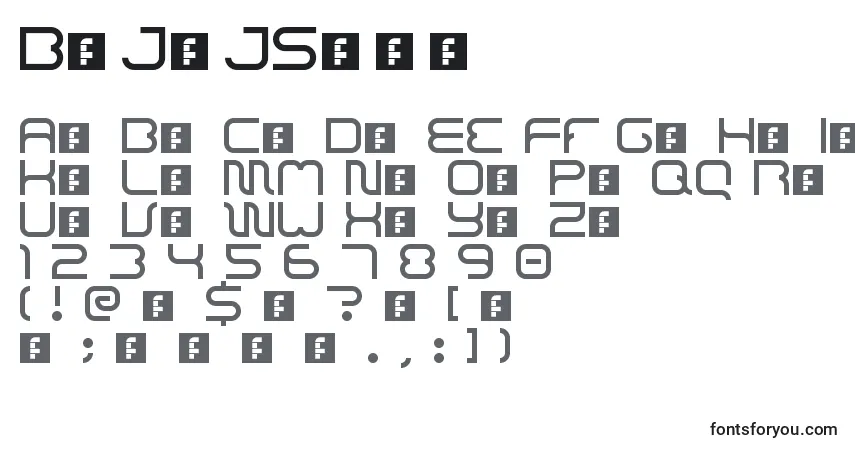 A fonte BajajSans – alfabeto, números, caracteres especiais