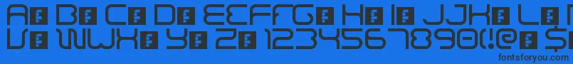 BajajSans Font – Black Fonts on Blue Background
