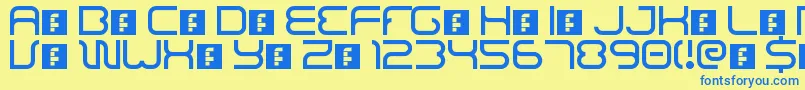 BajajSans Font – Blue Fonts on Yellow Background