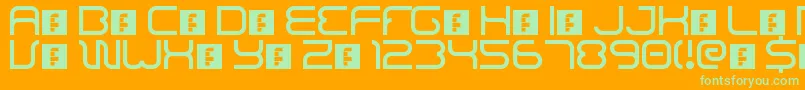 BajajSans Font – Green Fonts on Orange Background