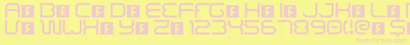 フォントBajajSans – ピンクのフォント、黄色の背景