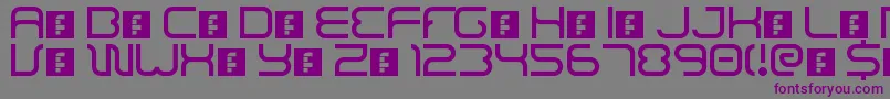 BajajSans-fontti – violetit fontit harmaalla taustalla
