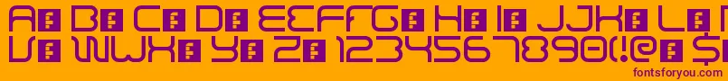 BajajSans Font – Purple Fonts on Orange Background