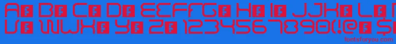 BajajSans Font – Red Fonts on Blue Background