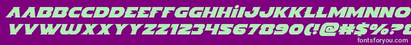 Indigodemonital Font – Green Fonts on Purple Background