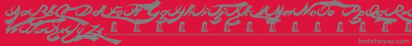 RebelBeat Font – Gray Fonts on Red Background