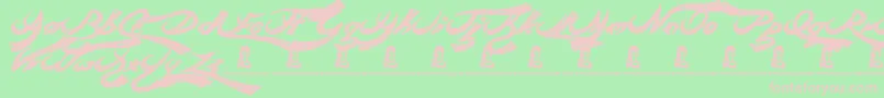 RebelBeat Font – Pink Fonts on Green Background