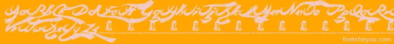 RebelBeat Font – Pink Fonts on Orange Background