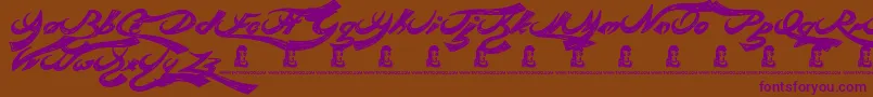 RebelBeat Font – Purple Fonts on Brown Background