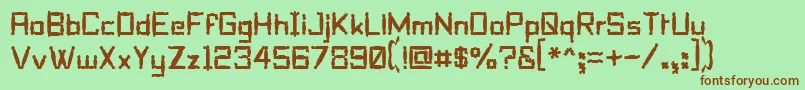 Pilltalk Font – Brown Fonts on Green Background