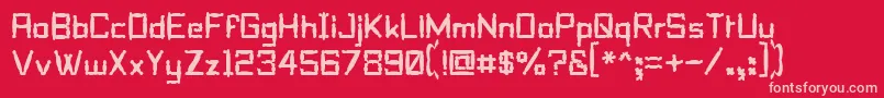 Pilltalk Font – Pink Fonts on Red Background