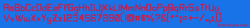 Pilltalk Font – Red Fonts on Blue Background