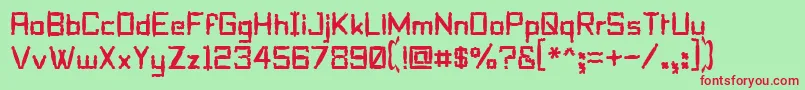 Pilltalk Font – Red Fonts on Green Background
