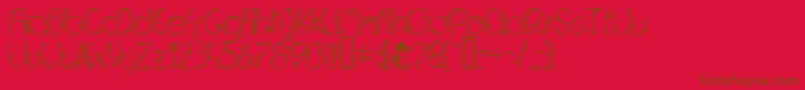 Jeludn Font – Brown Fonts on Red Background