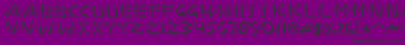 フォントTemhossBy.Hasan – 紫の背景に黒い文字