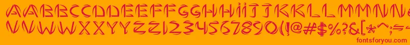 TemhossBy.Hasan Font – Red Fonts on Orange Background