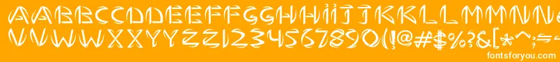 TemhossBy.Hasan Font – White Fonts on Orange Background