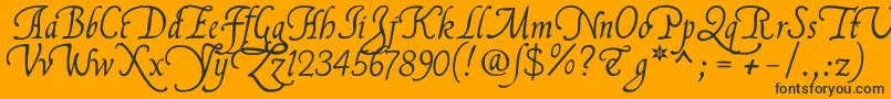 Flllna2u Font – Black Fonts on Orange Background