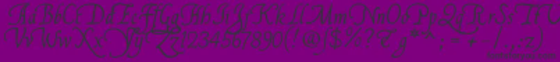 Flllna2u-Schriftart – Schwarze Schriften auf violettem Hintergrund