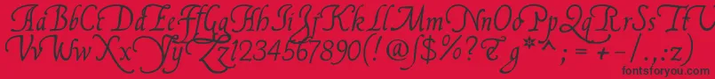 Flllna2u Font – Black Fonts on Red Background