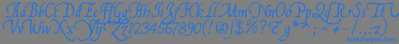 Flllna2u Font – Blue Fonts on Gray Background