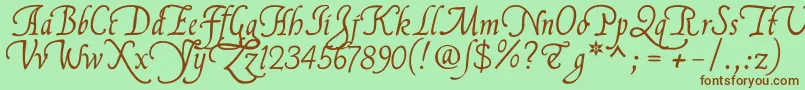 Flllna2u Font – Brown Fonts on Green Background