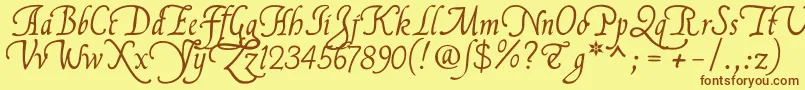 Flllna2u Font – Brown Fonts on Yellow Background