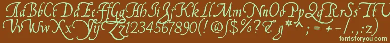 Flllna2u Font – Green Fonts on Brown Background