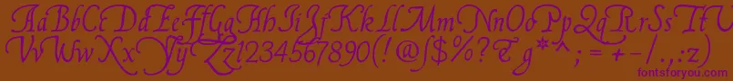 Flllna2u Font – Purple Fonts on Brown Background