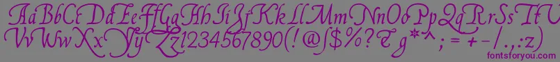 Flllna2u Font – Purple Fonts on Gray Background