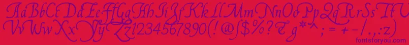 Flllna2u Font – Purple Fonts on Red Background