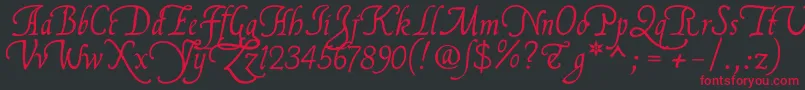 Flllna2u Font – Red Fonts on Black Background