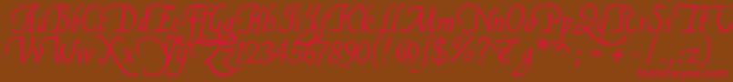 Flllna2u Font – Red Fonts on Brown Background