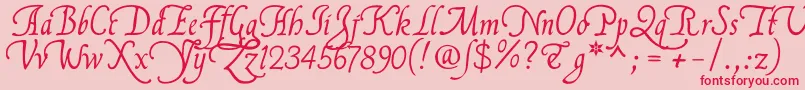 Flllna2u Font – Red Fonts on Pink Background