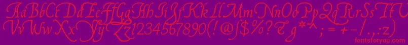 Flllna2u Font – Red Fonts on Purple Background